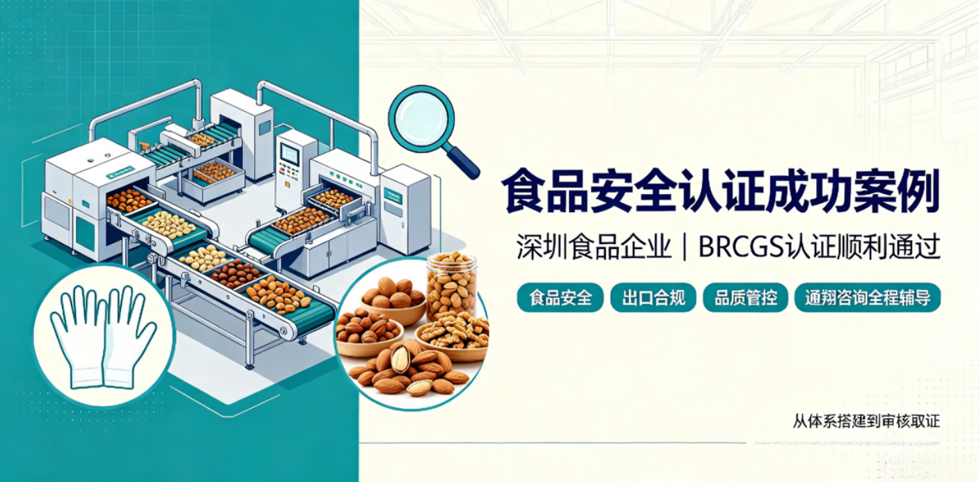 成功案例｜深圳食品加工企业携手通翔顺利通过 BRCGS 食品安全认证